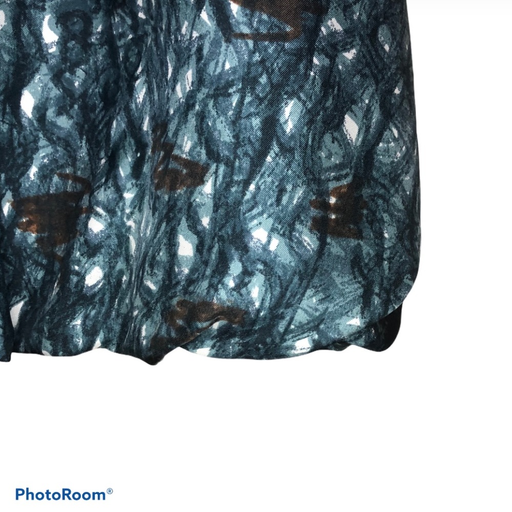 Banana Republic 100% Silk Blue Bubble Skirt - Picture 4 of 7